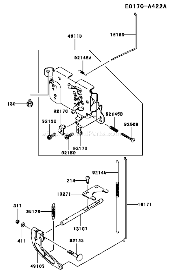 Kawasaki FH430V-AS06 4 Stroke Engine Page C Diagram