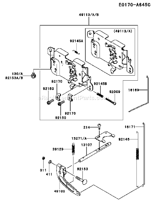 Kawasaki FH430V-AS33 4 Stroke Engine Page C Diagram