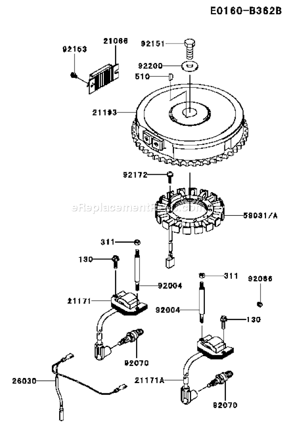 Kawasaki FH430V-AS38 4 Stroke Engine Page F Diagram