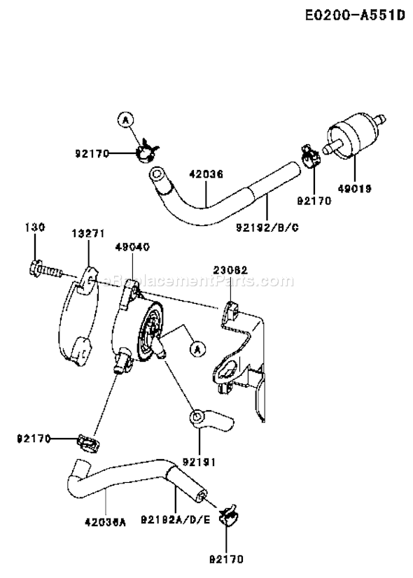 Kawasaki FH430V-AS38 4 Stroke Engine Page G Diagram