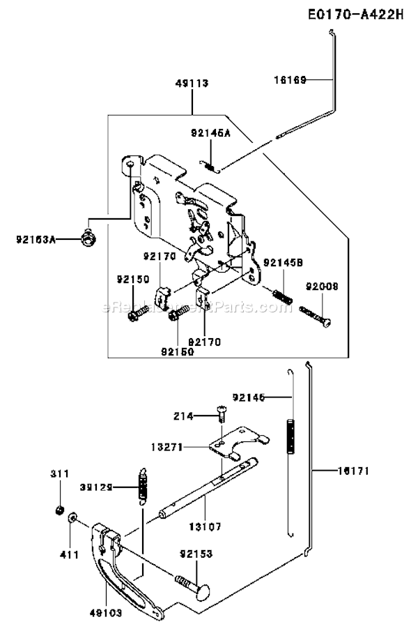Kawasaki FH430V-AS39 4 Stroke Engine Page C Diagram