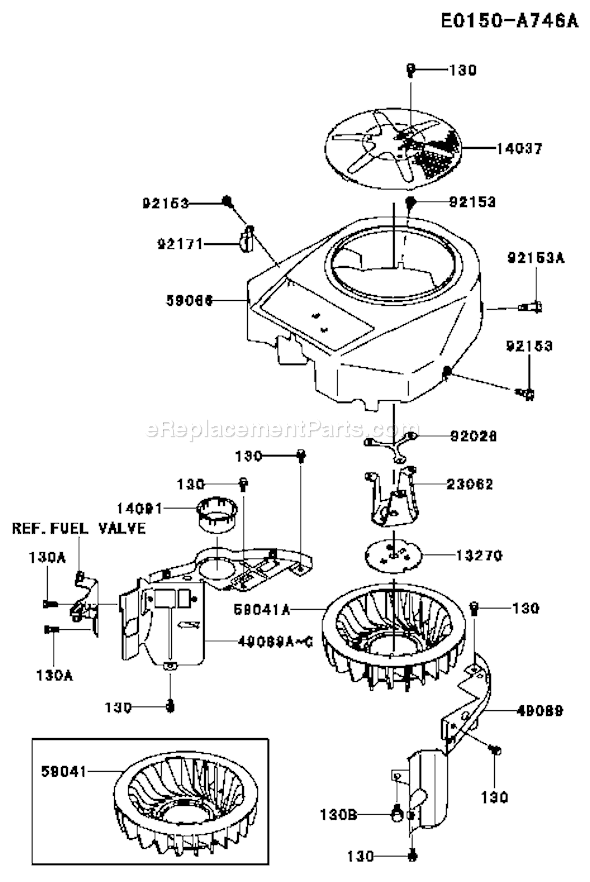 Kawasaki 4 Stroke Engine | FH430V | eReplacementParts.com