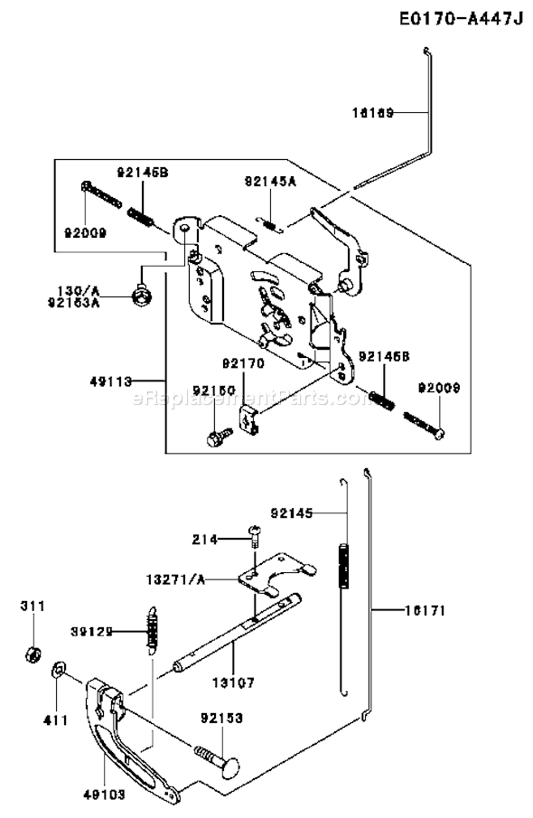 Kawasaki FH430V-BS05 4 Stroke Engine Page C Diagram