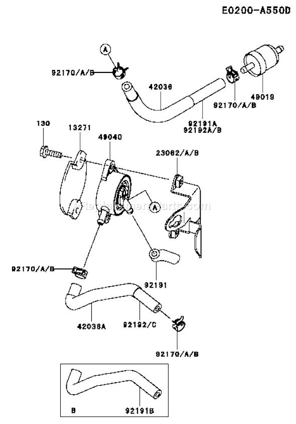 Kawasaki FH430V-BS05 4 Stroke Engine Page G Diagram