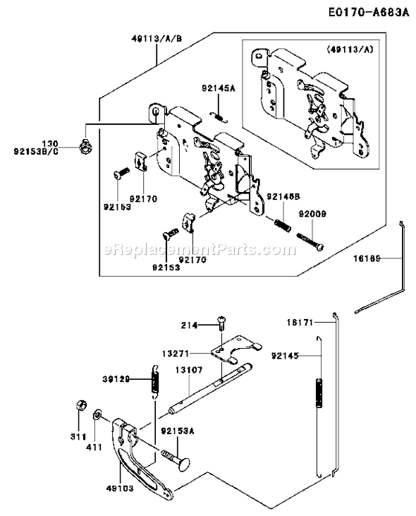 Kawasaki FH430V-CS11 4 Stroke Engine Page C Diagram