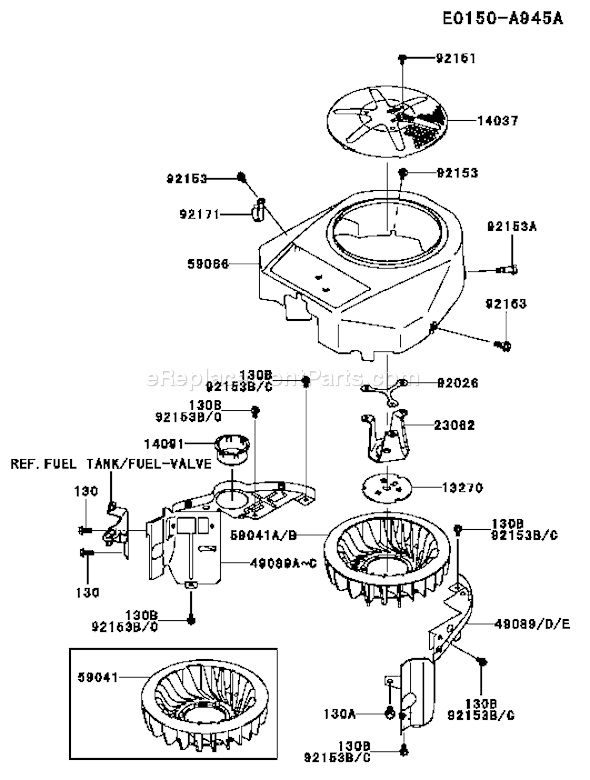 Kawasaki FH430V-CS11 4 Stroke Engine Page D Diagram