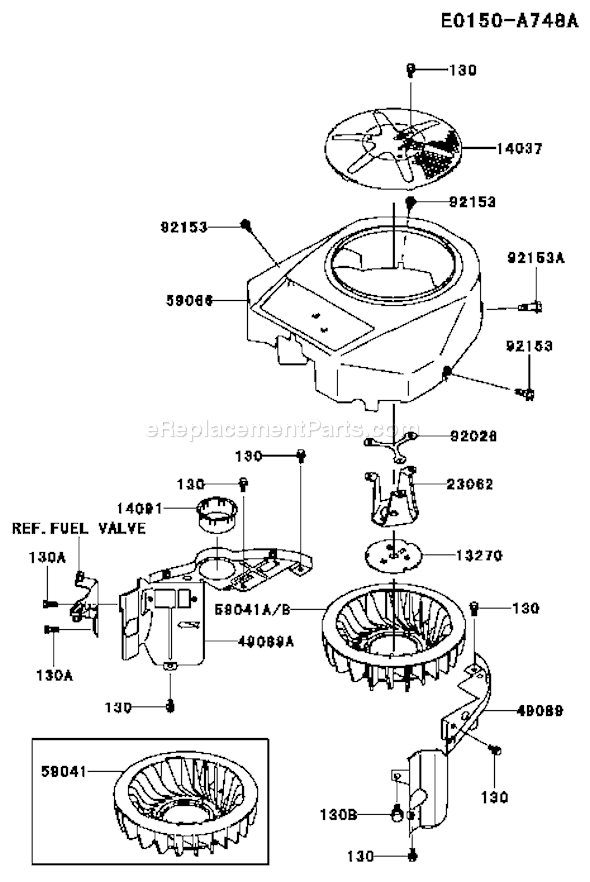 Kawasaki FH430V-CS12 4 Stroke Engine Page D Diagram