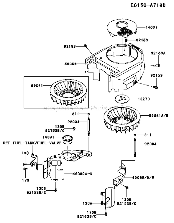 Kawasaki FH430V-CS27 4 Stroke Engine Page D Diagram