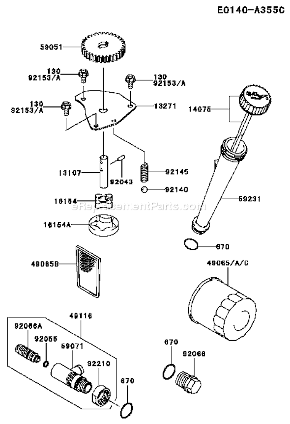 Kawasaki FH430V-CS27 4 Stroke Engine Page I Diagram