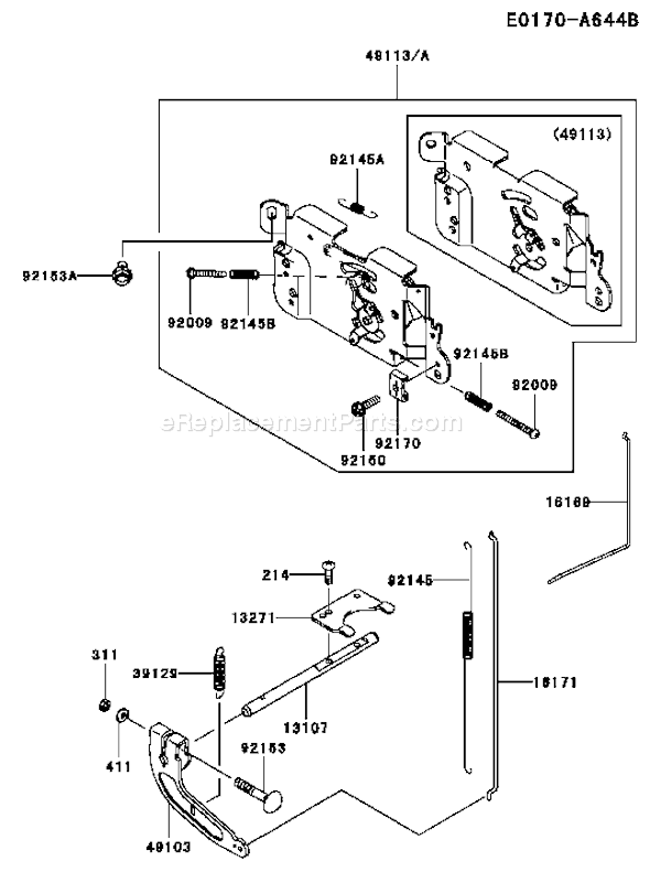 Kawasaki FH430V-DS22 4 Stroke Engine Page C Diagram