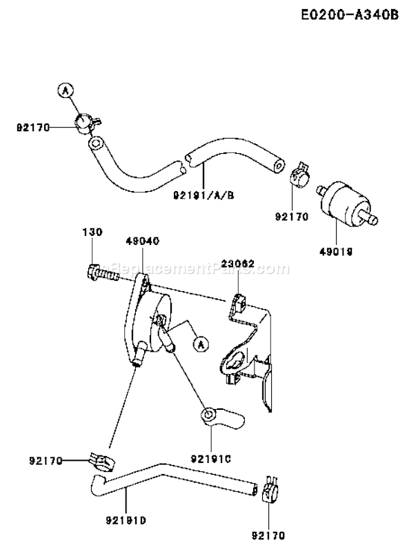 Kawasaki FH451V-BS15 4 Stroke Engine Page G Diagram