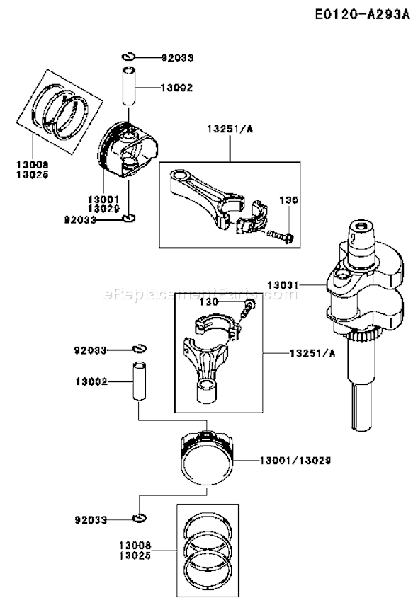 Kawasaki FH480V-AS23 4 Stroke Engine Page J Diagram