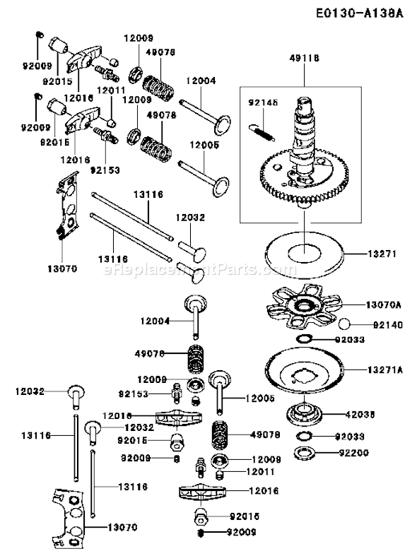 Kawasaki FH480V-AS23 4 Stroke Engine Page L Diagram