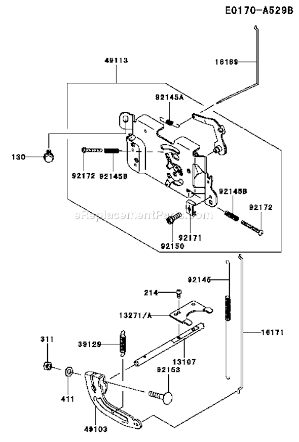 Kawasaki FH480V-BS23 4 Stroke Engine Page C Diagram
