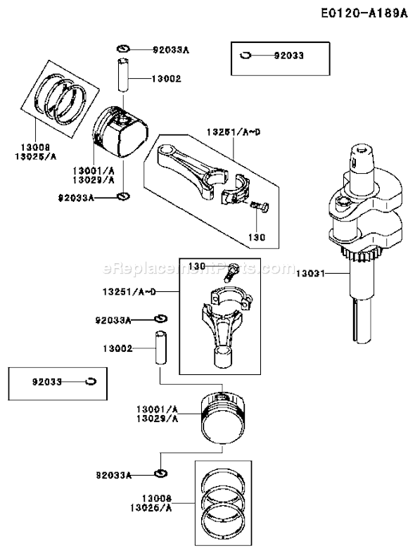 Kawasaki FH500V-AS06 4 Stroke Engine Page J Diagram