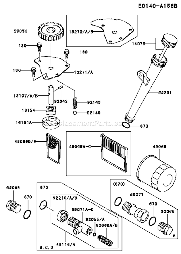 Kawasaki FH500V-AS10 4 Stroke Engine Page I Diagram