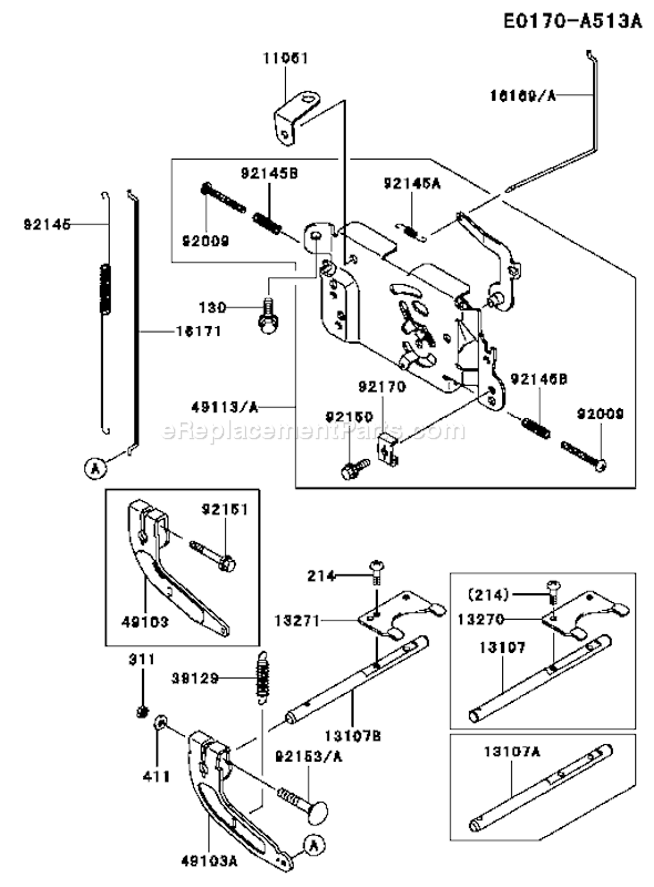 Kawasaki FH500V-AS12 4 Stroke Engine Page C Diagram