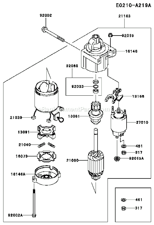Kawasaki FH500V-AS27 4 Stroke Engine Page K Diagram