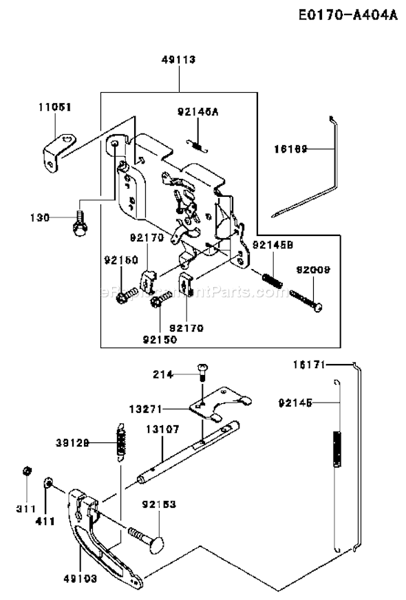 Kawasaki FH500V-BS00 4 Stroke Engine Page C Diagram