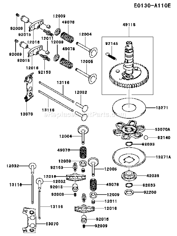 Kawasaki FH500V-ES36 4 Stroke Engine Page L Diagram