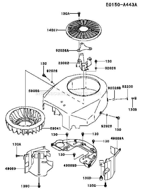 Kawasaki FH531V-AS01 4 Stroke Engine Page D Diagram