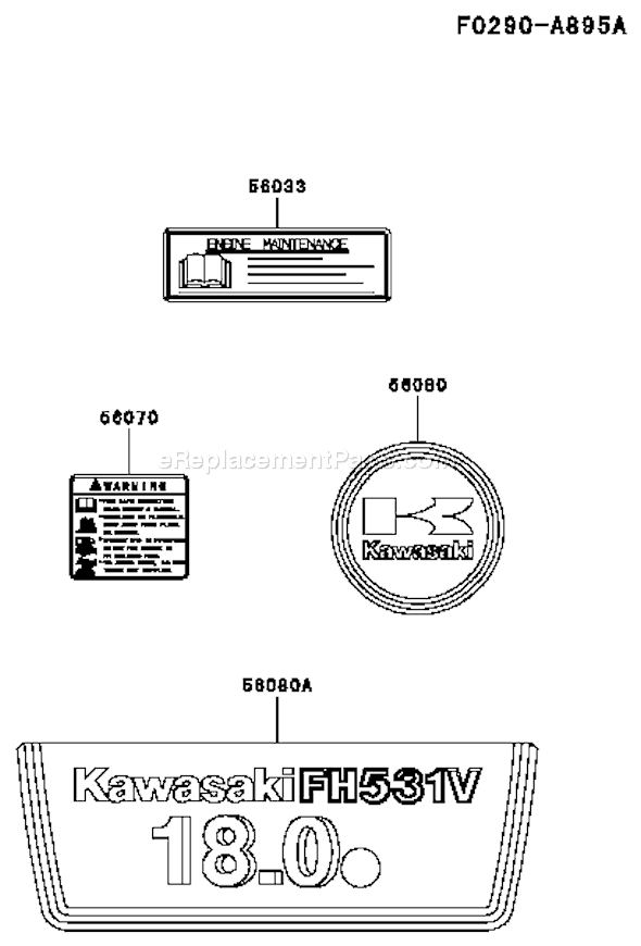 Kawasaki FH531V-AS01 4 Stroke Engine Page H Diagram