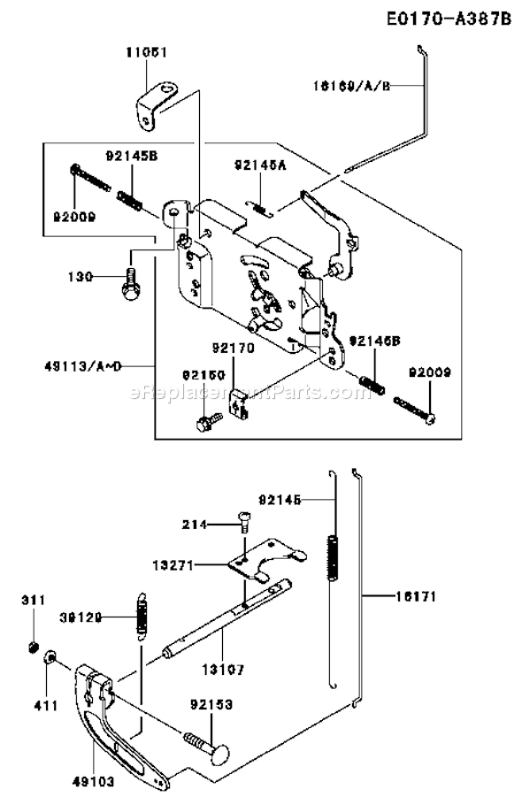 Kawasaki FH531V-AS07 4 Stroke Engine Page C Diagram