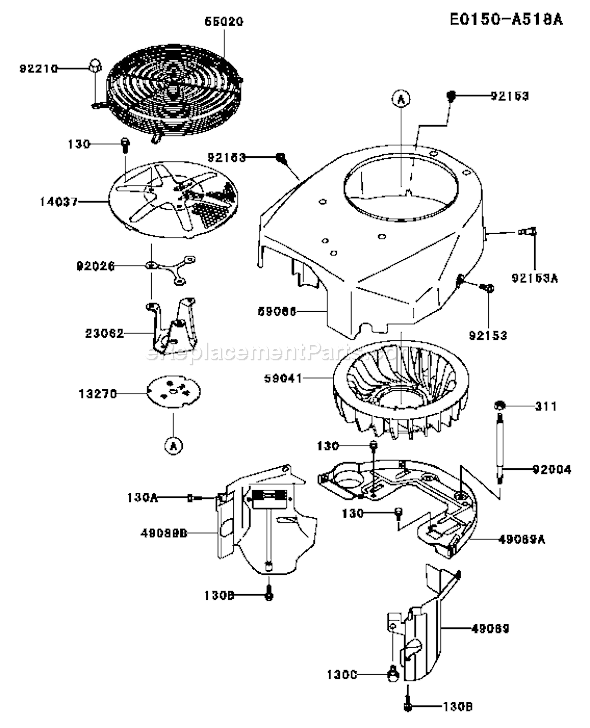 Kawasaki FH531V-AS11 4 Stroke Engine Page D Diagram