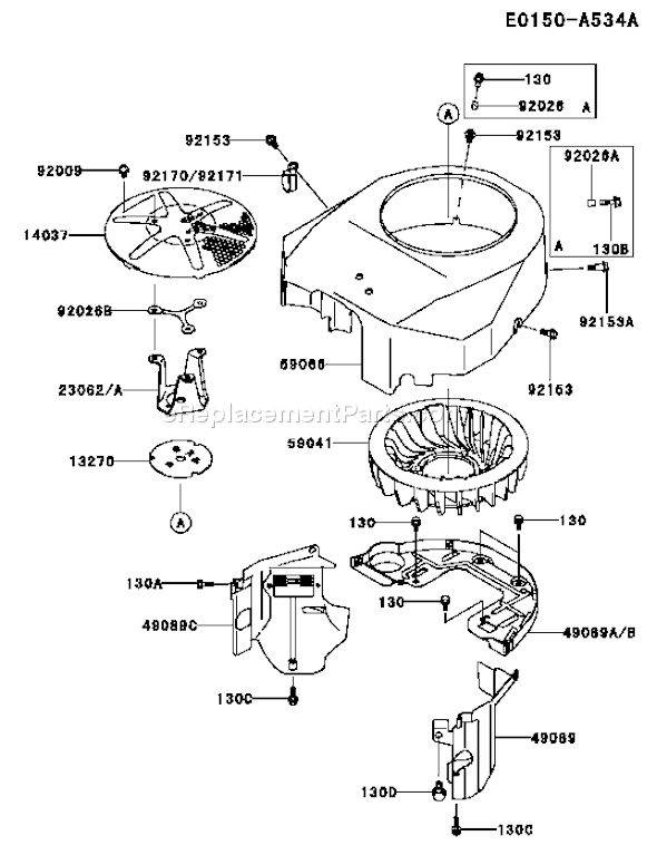 Kawasaki FH531V-BS06 4 Stroke Engine Page D Diagram