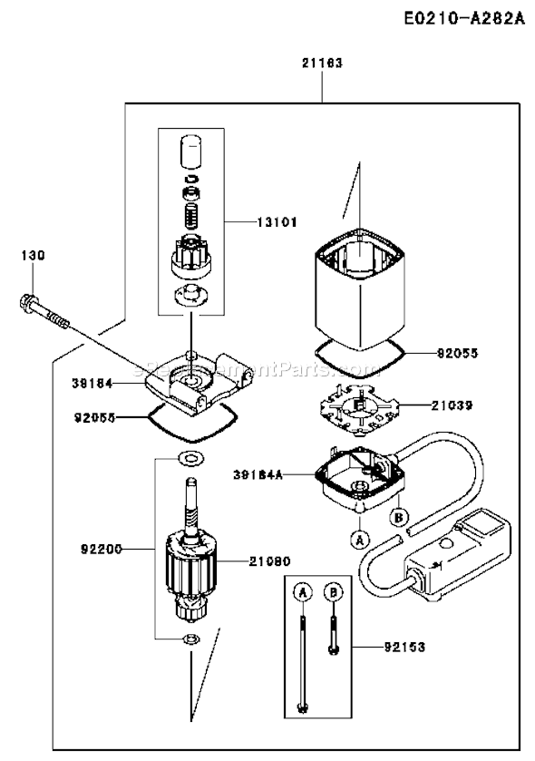 Kawasaki FH541V-AS05 4 Stroke Engine Page K Diagram