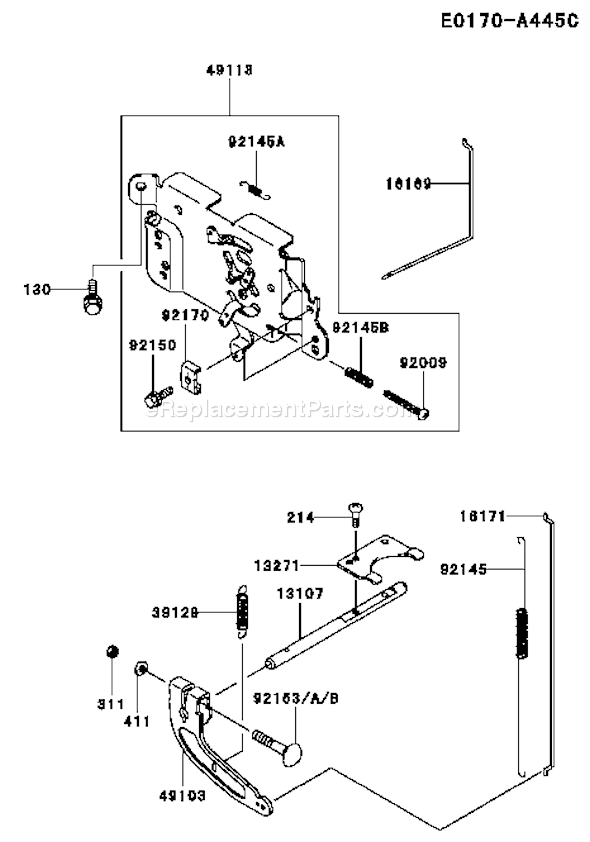 Kawasaki FH541V-AS05 4 Stroke Engine Page C Diagram