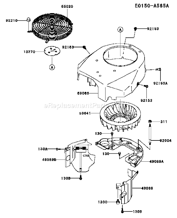 Kawasaki FH541V-AS05 4 Stroke Engine Page D Diagram
