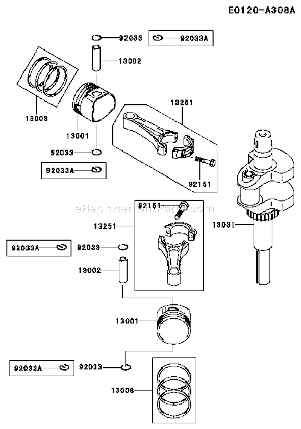 Kawasaki FH541V-AS38 4 Stroke Engine Page J Diagram