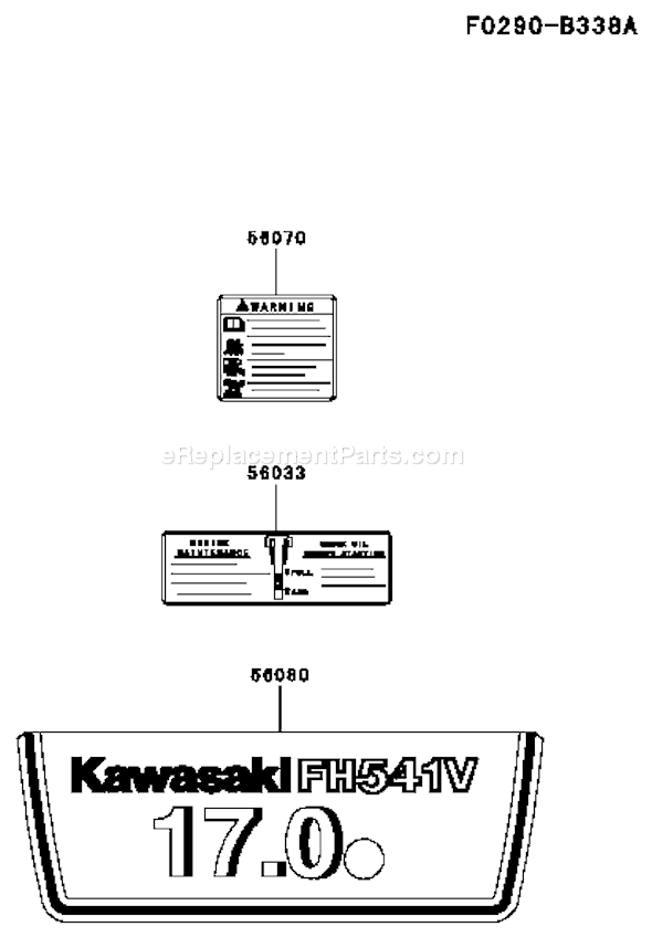 Kawasaki FH541V-AS42 4 Stroke Engine Page H Diagram