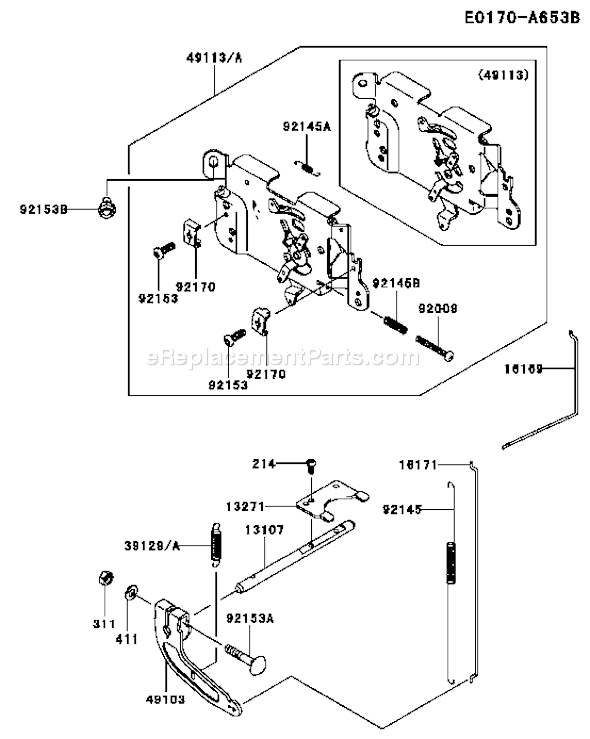 Kawasaki FH541V-AS53 4 Stroke Engine Page C Diagram