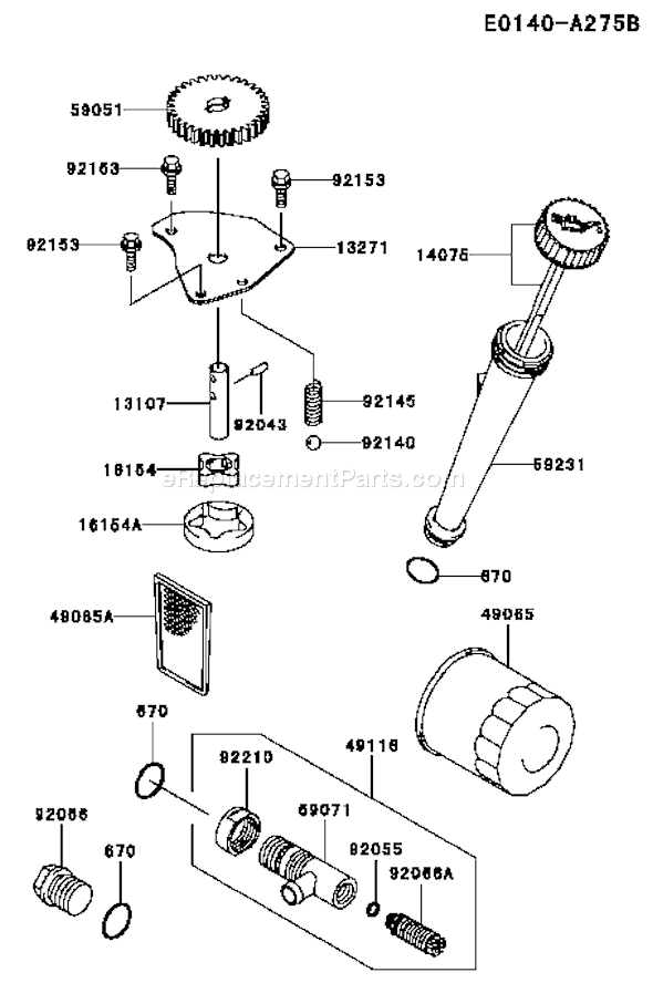 Kawasaki FH541V-BS10 4 Stroke Engine Page I Diagram