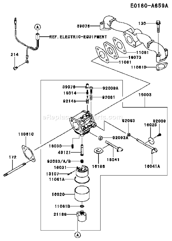 Kawasaki FH541V-BS26 4 Stroke Engine Page B Diagram