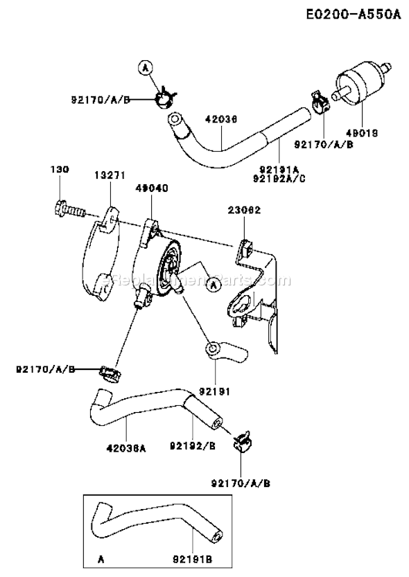 Kawasaki FH541V-BS38 4 Stroke Engine Page G Diagram
