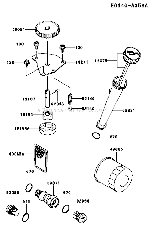 Kawasaki FH541V-BS38 4 Stroke Engine Page I Diagram