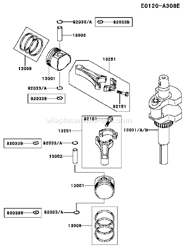 Kawasaki FH541V-CS05 4 Stroke Engine Page J Diagram