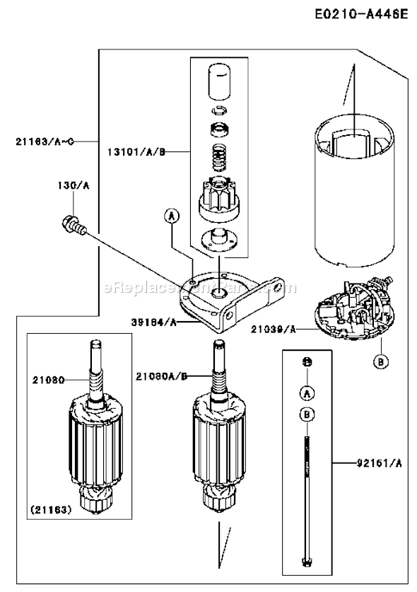 Kawasaki FH541V-DS01 4 Stroke Engine Page K Diagram