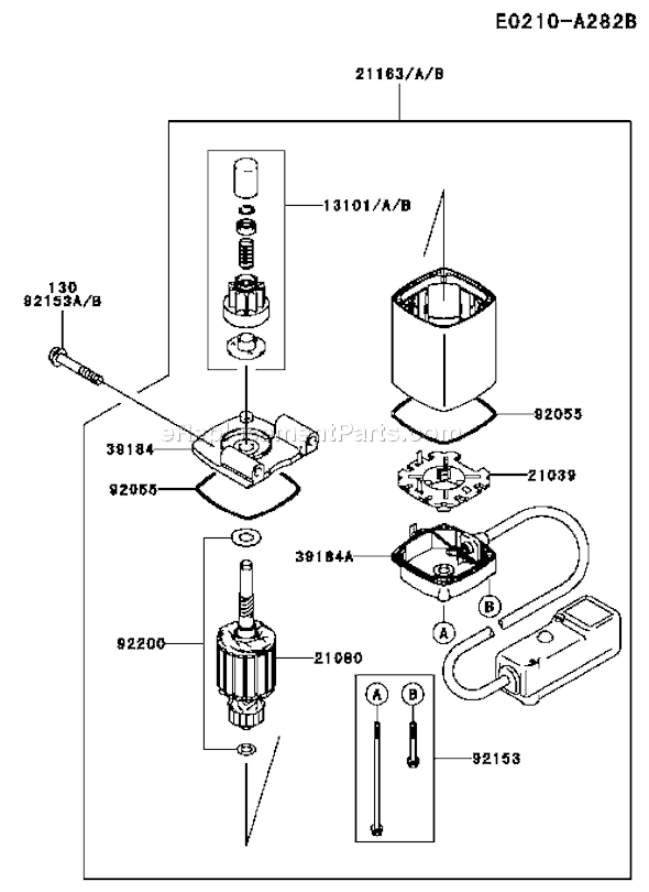 Kawasaki FH541V-DS05 4 Stroke Engine Page K Diagram