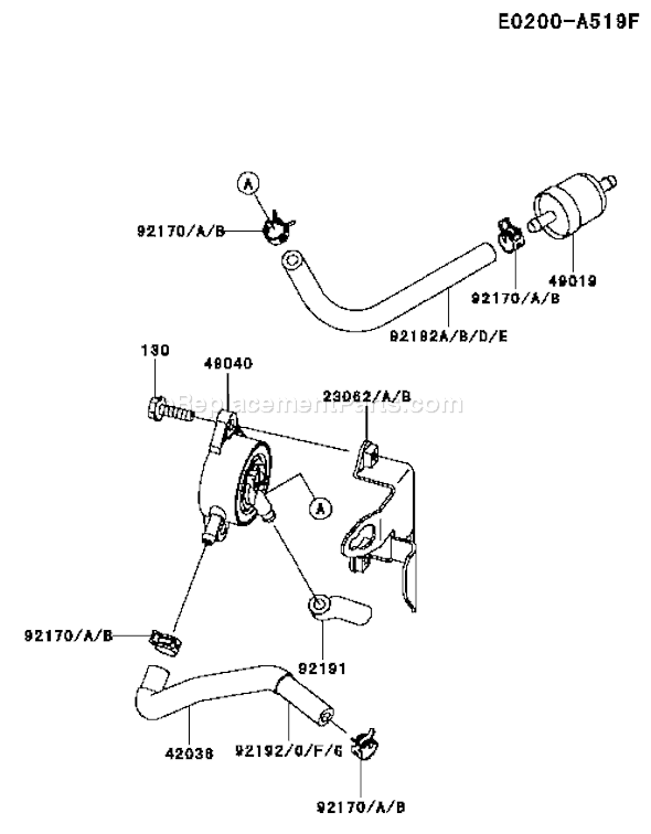 Kawasaki FH541V-ES31 4 Stroke Engine Page G Diagram