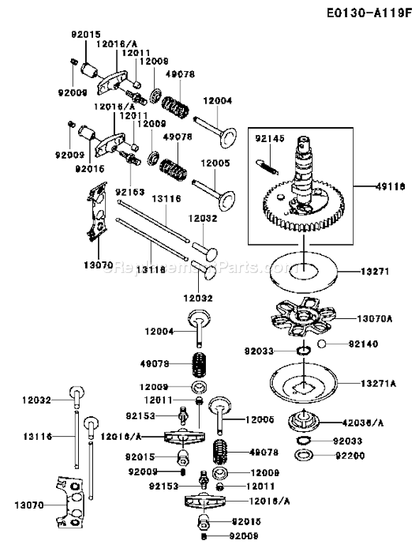 Kawasaki FH580V-AS23 4 Stroke Engine Page L Diagram