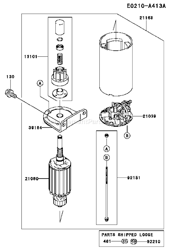 Kawasaki FH580V-AS51 4 Stroke Engine Page K Diagram
