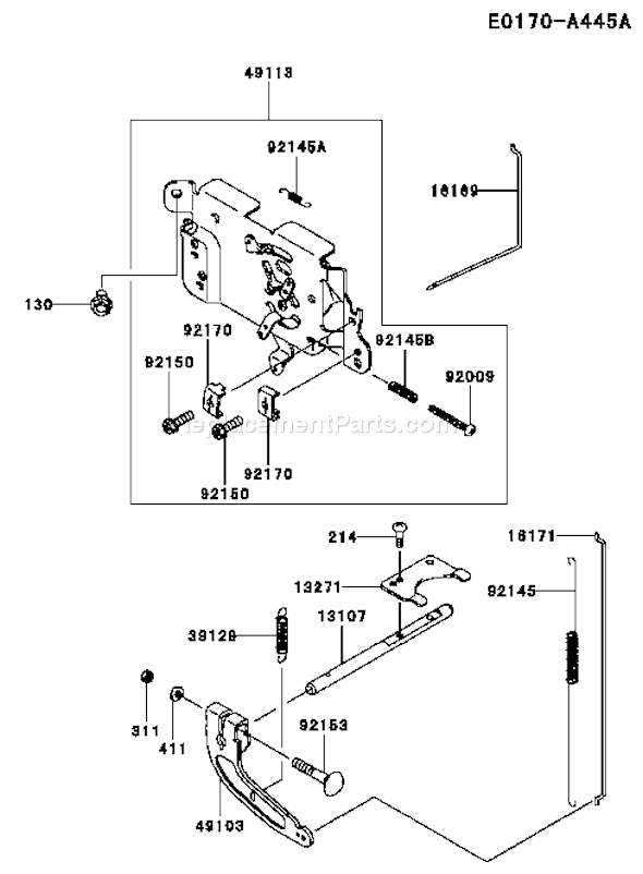 Kawasaki FH580V-BS17 4 Stroke Engine Page C Diagram