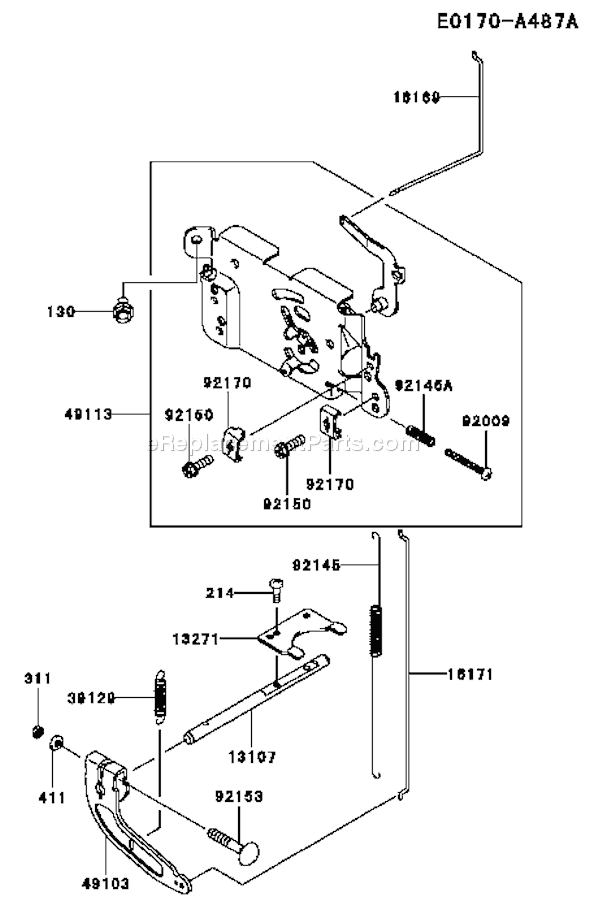 Kawasaki FH580V-BS27 4 Stroke Engine Page C Diagram