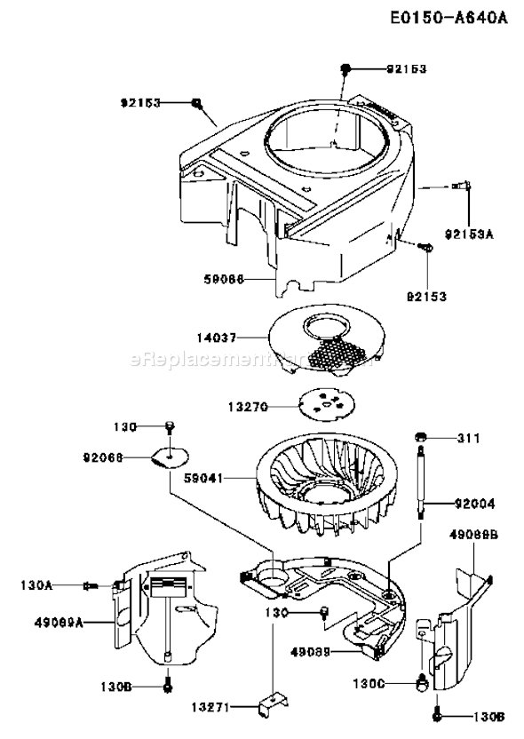 Kawasaki FH580V-BS27 4 Stroke Engine Page D Diagram