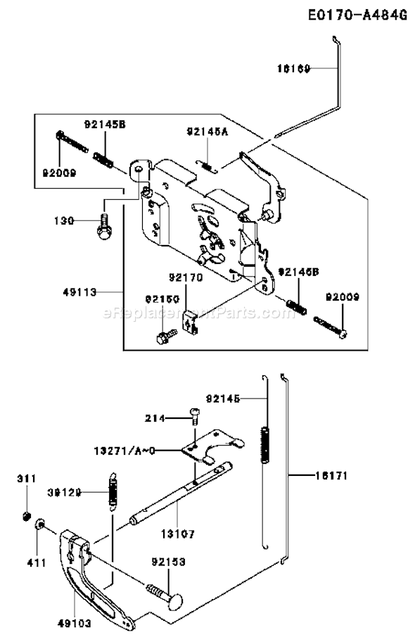 Kawasaki FH580V-CS21 4 Stroke Engine Page C Diagram