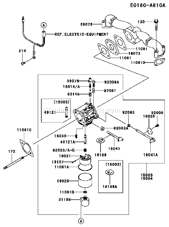 Kawasaki FH580V-DS20 4 Stroke Engine Page B Diagram